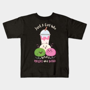 Just A Girl Who Loves Mochi And Boba Kids T-Shirt